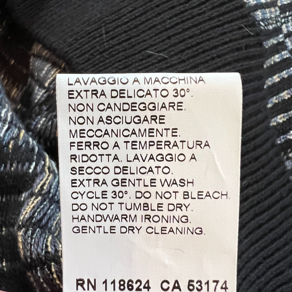 Vtg Montechiaro Mens Sweater Large Black Y2K Patchwork 3D Italy Grandpa 15820x - Picture 8 of 9